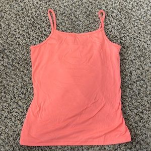girls pink coral tank top